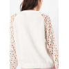 Pull femme col rond oversize en crochet fleurs LTDL