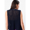 Gilet femme court sans manches en crochet LES TRICOTS DE LEA