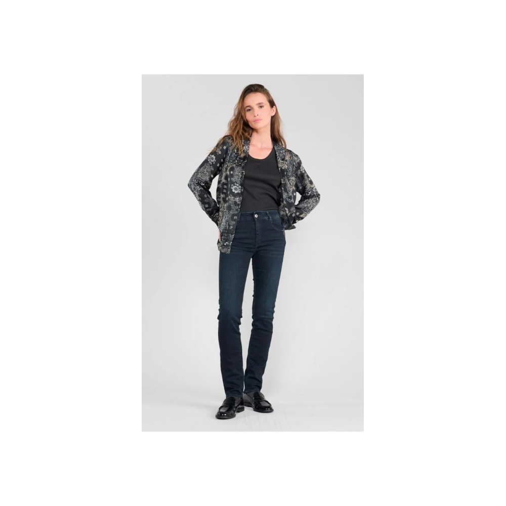 Jean femme pulp regular Vida taille haute bleu-noir N°1