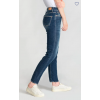 Jean 400/17 mom Basic taille haute 7/8ème bleu N°2 LE TEMPS DES CERISES