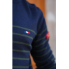 Pull col rond homme LUCIEN marine/kaki LA MARINIERE FRANCAISE