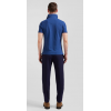 Polo manches courtes en coton stretch bleu foncé coupe Slim