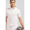 Polo EDEN PARK manches courtes en coton stretch écru coupe Slim