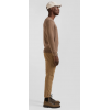 Pull homme EDEN PARK col V en laine et coton beige demi-lune cerclée