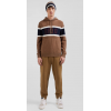 Pull homme EDEN PARK à capuche en coton camel jacquard EP10 c