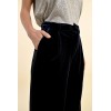 Pantalon femme en panne de velours marine MOLLY BRACKEN