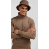 Pull homme EDEN PARK col roulé en laine et coton beige