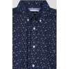 Chemise homme EDEN PARK en popeline  marine à microimprimé fleurs