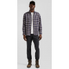 Chemise homme EDEN PARK  en coton à carreaux marron coupe Regular