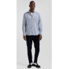 Chemise homme EDEN PARK en popeline de coton ciel micro-imprimé floral