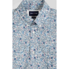 Chemise homme EDEN PARK en popeline de coton ciel micro-imprimé floral