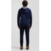 Sweatshirt homme EDEN PARK zippé en maille laine et coton bleu marine