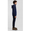 Sweatshirt homme EDEN PARK zippé en maille laine et coton bleu marine