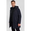 Parka homme EDEN PARK à capuche amovible en nylon bleu marine