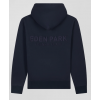 Sweat homme à capuche en molleton bleu marine broderie Eden Park coupe Regular