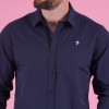 Chemise no-iron à manches longues Ruckfield essentiel marine