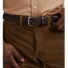 Ceinture homme tressée marron à boucle