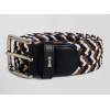 Ceinture homme tressée marron en caoutchouc stretch à boucle