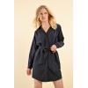 Robe chemise noire avec ceinture MOLLY BRACKEN